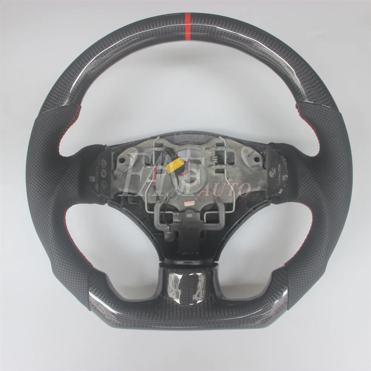 Replacement Real Carbon Fiber Steering Wheel with Leather for Peugeot 206 CC SW SD 207