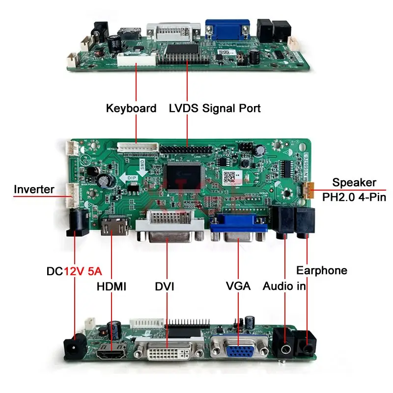 LCD Display Matrix Controller Board Fit LM170E01-TLA1/TLB3/TLBB 17