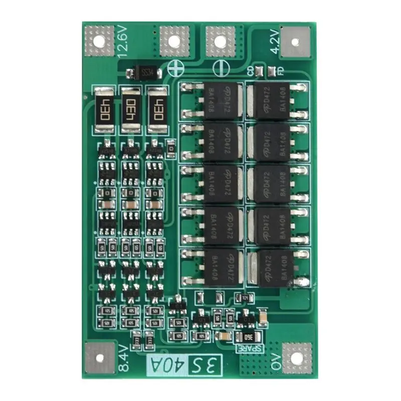 New 3S 40A Protection Board for Screwdriver 12V Li-Ion 18650 Battery Board with Balance Liion Battery Cell Pack Module