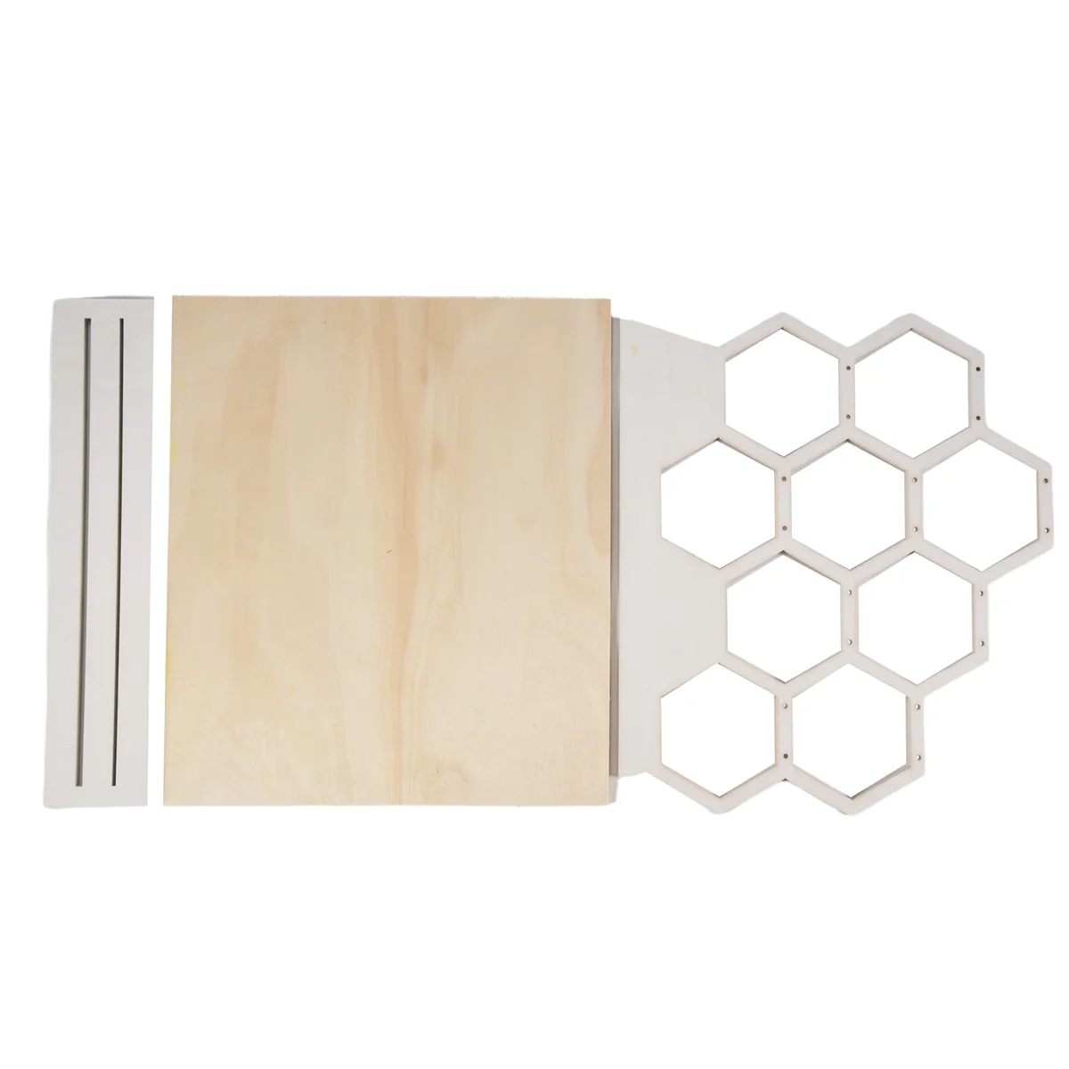 ABQR Legno naturale Bianco A nido d'ape Gioielli Orecchini Collana Portaoggetti Portaoggetti Espositore per gioielli Portaoggetti per orecchini