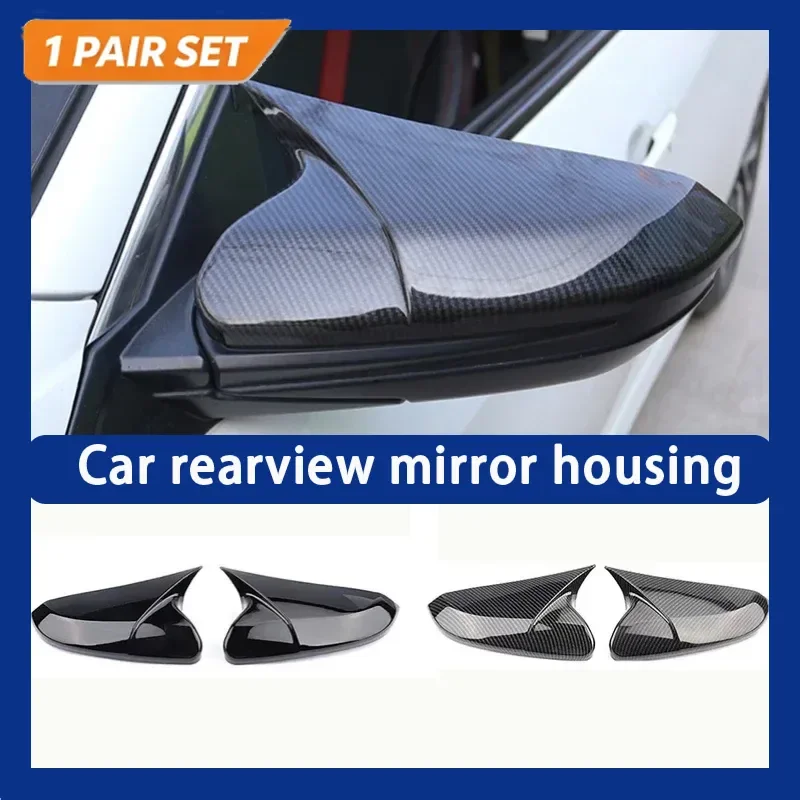 For Honda Civic 10th 2016-2018 Car Accessories Black Side Rearview Mirror Caps Wing Mirror Cover