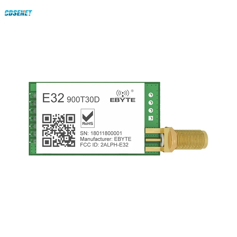 

10PCS LoRa Wireless Module RF UART 868MHz 915MHz 30dBm 8km Long Range SMA-K CDSENET E32-900T30D TTL DIP Tranceiver
