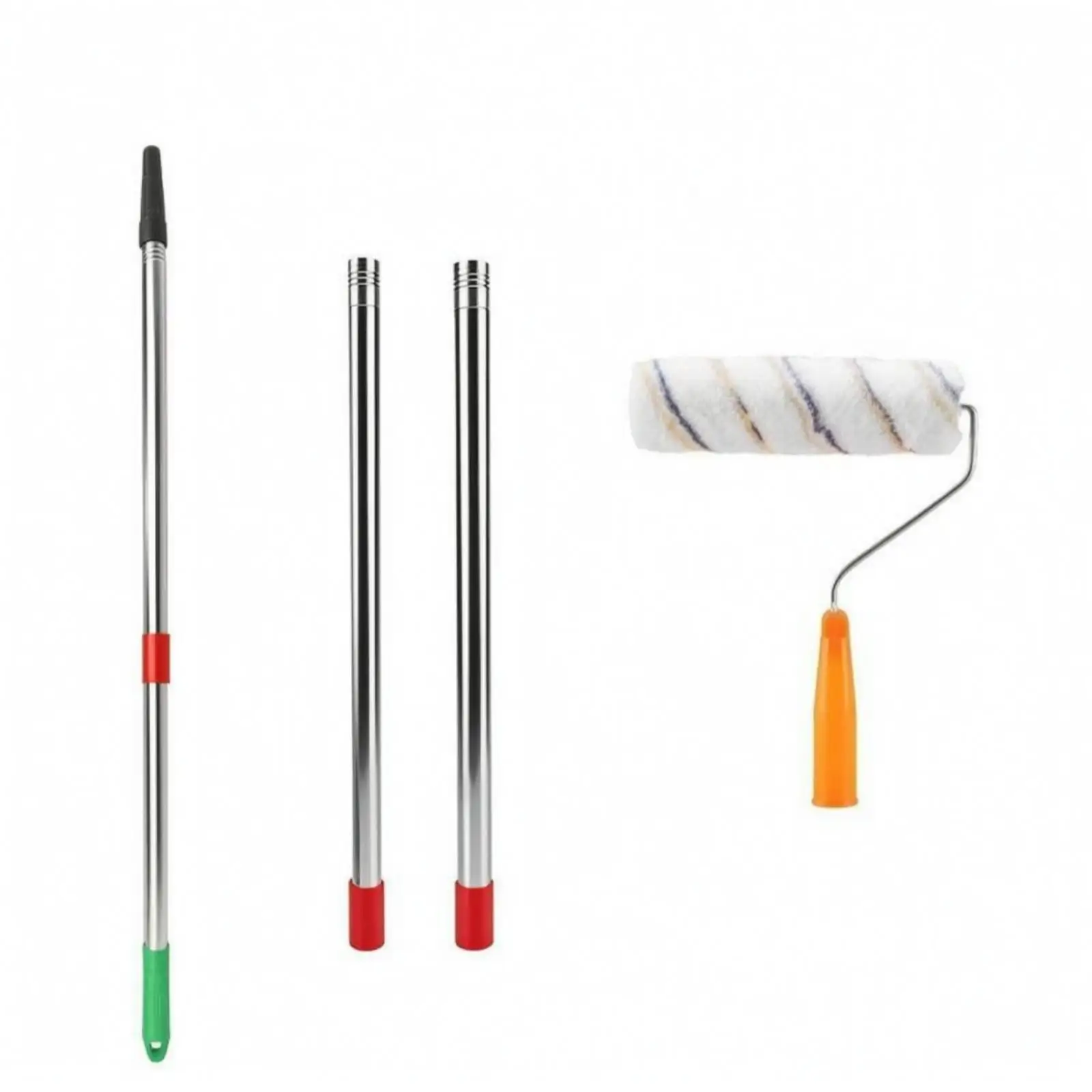 Stainless Steel Telescopic Paint Roller Pole for High Walls Ceiling Painting Reusable Roller Brush Home Improvement Tool