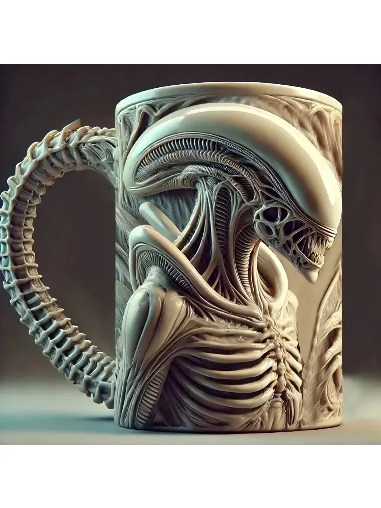 401-500ml Xenomorph Mug Alien Special Shaped Mug 3D Three-dimensional Relief Creative Coffee Cup Resin for Home And Office - view 6