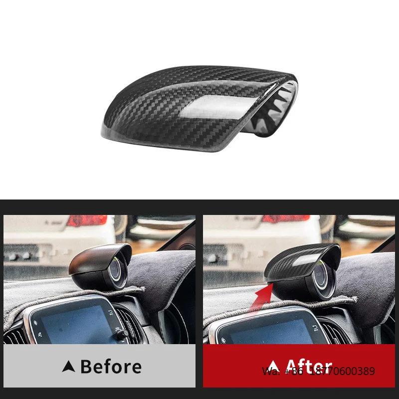 Carbon Fiber Tachometer Top Cover and Round Frame  Interior Part Suit for Right-Hand Drive Fiat 500 Abarth 2012 - 2015 2019