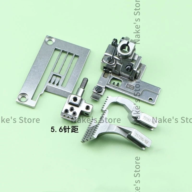 Pegasus W500-2 Kanche Tight Sewing Machine Pulling And Rolling Neck Needle Plate Teeth Pressing Foot 5.6 Position Set