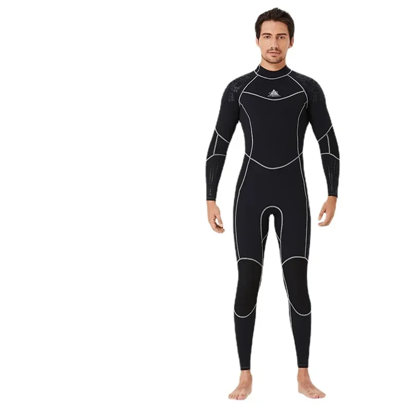 DIVE&SAIL 1.5mm Men's One-piece Warm Diving Suit Long Sleeved Winter Swimming Snorkeling and Surfing Suit