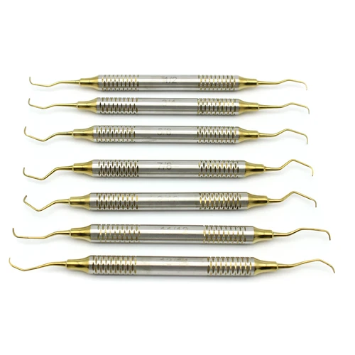 Imagen 2 del producto 7 unids/set de curetas dentales, escaladores Perio, cureta elegante, escalador Dental, cuidado bucal, blanqueamiento Dental, juego de herramientas quirúrgicas