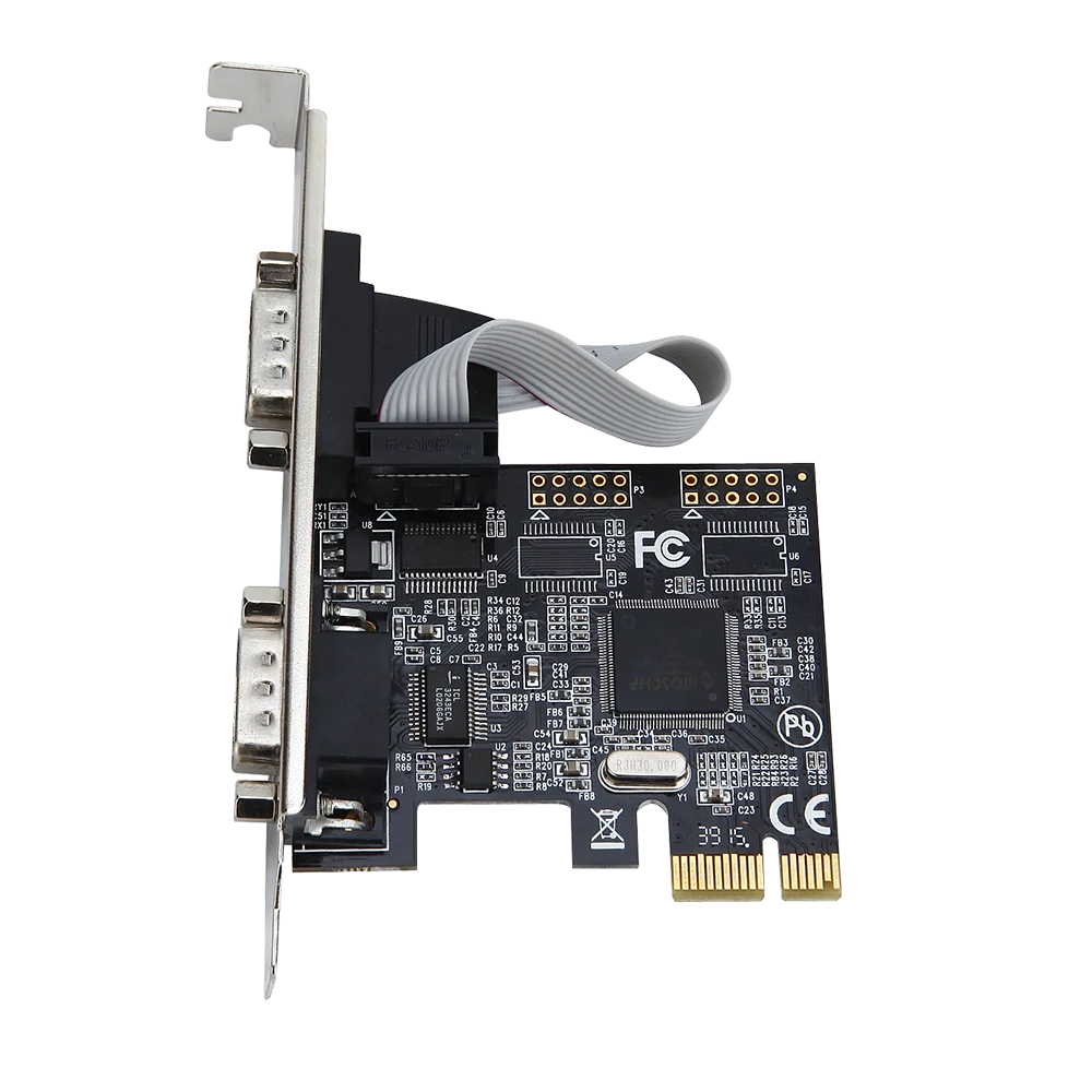 DIEWU Scheda di espansione da PCIE1x a 2 porte seriali Scheda Pcie seriale RS232