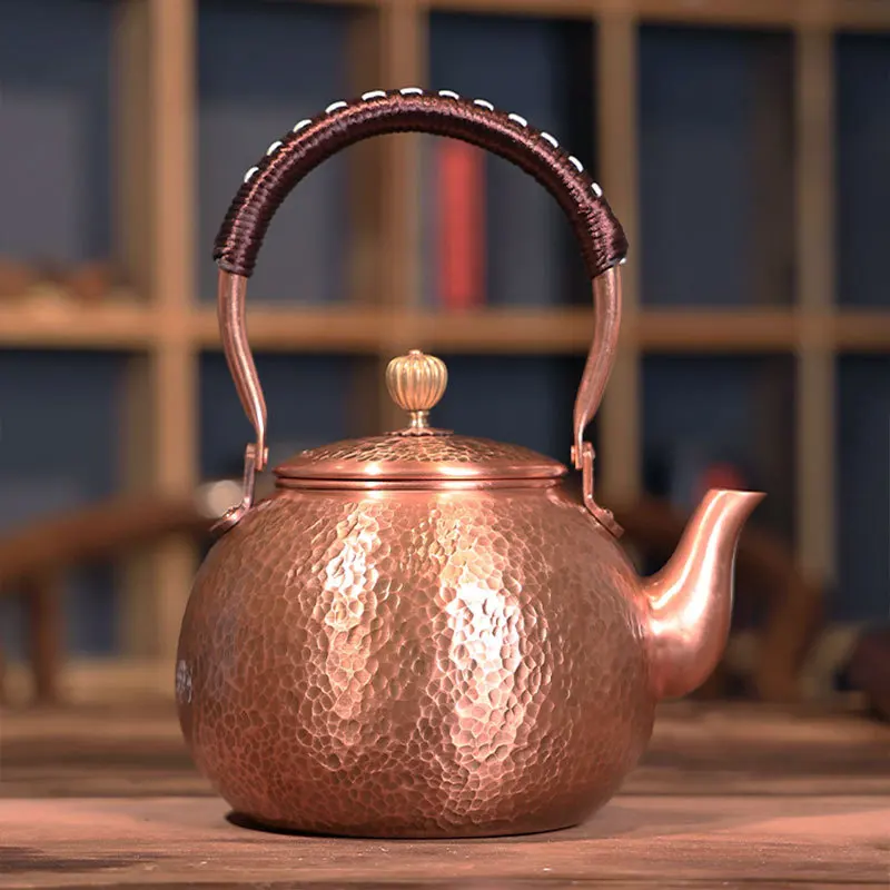 Pure copper pot Large capacity copper teapot Household enclosure stove to make tea, tea kettle Pure handmade open flame kettle
