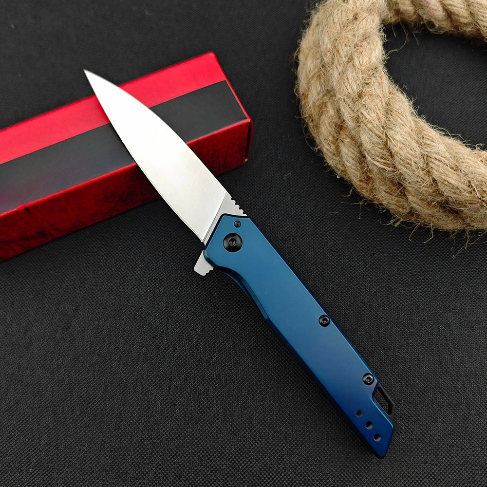 1365BLU Outdoor Utility Folding Knife, Sharp S35V Steel Blade Pocket Knife, 420 Steel Handle, Adventure Camping EDC Tools