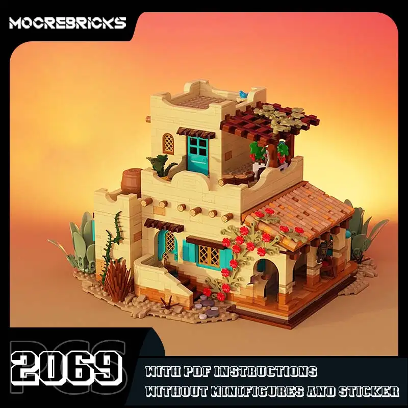 

Modular Building MOC Sunset Ranch Assembling Building Block Model Originality Bricks Toys Children's Birthday Gifts 2069Parts