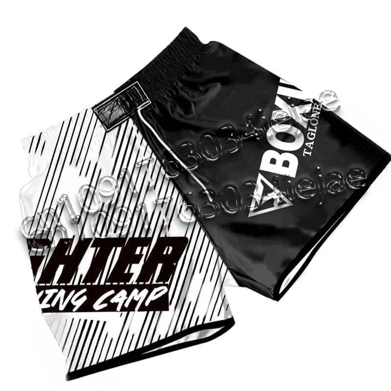 Pantaloncini da boxe Muay Thai UFC 2025 da uomo Serie Pantaloni sportivi da combattimento Tuta da allenamento da combattimento - Attrezzatura da combattimento leggera e confortevole