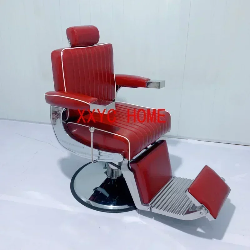 

Luxury Equipment Barber Chairs Headrest Adjustable Barbershop Recliner Barber Chair Swivel Silla Barberia Beauty FurnitureQF50BC