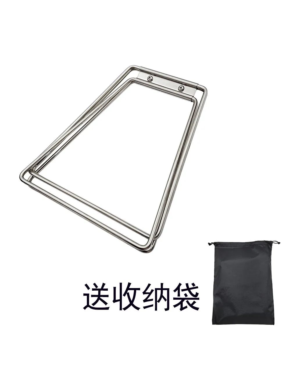 Portable Fridge Ice Box Stand Camping Folding Cooler Stand Frame Stainless Steel Luggage Rack for Cooking Fishing Picnic Outdoor