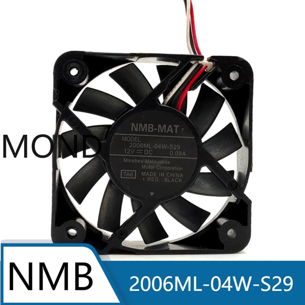 

New 2006ML-04W-S29 Server Fan for NMB NMB-MAT High Air CPU Supply Silent Inverter Cooling Fan 12V 0.08A 3pin 5015 5cm 50x50x15mm