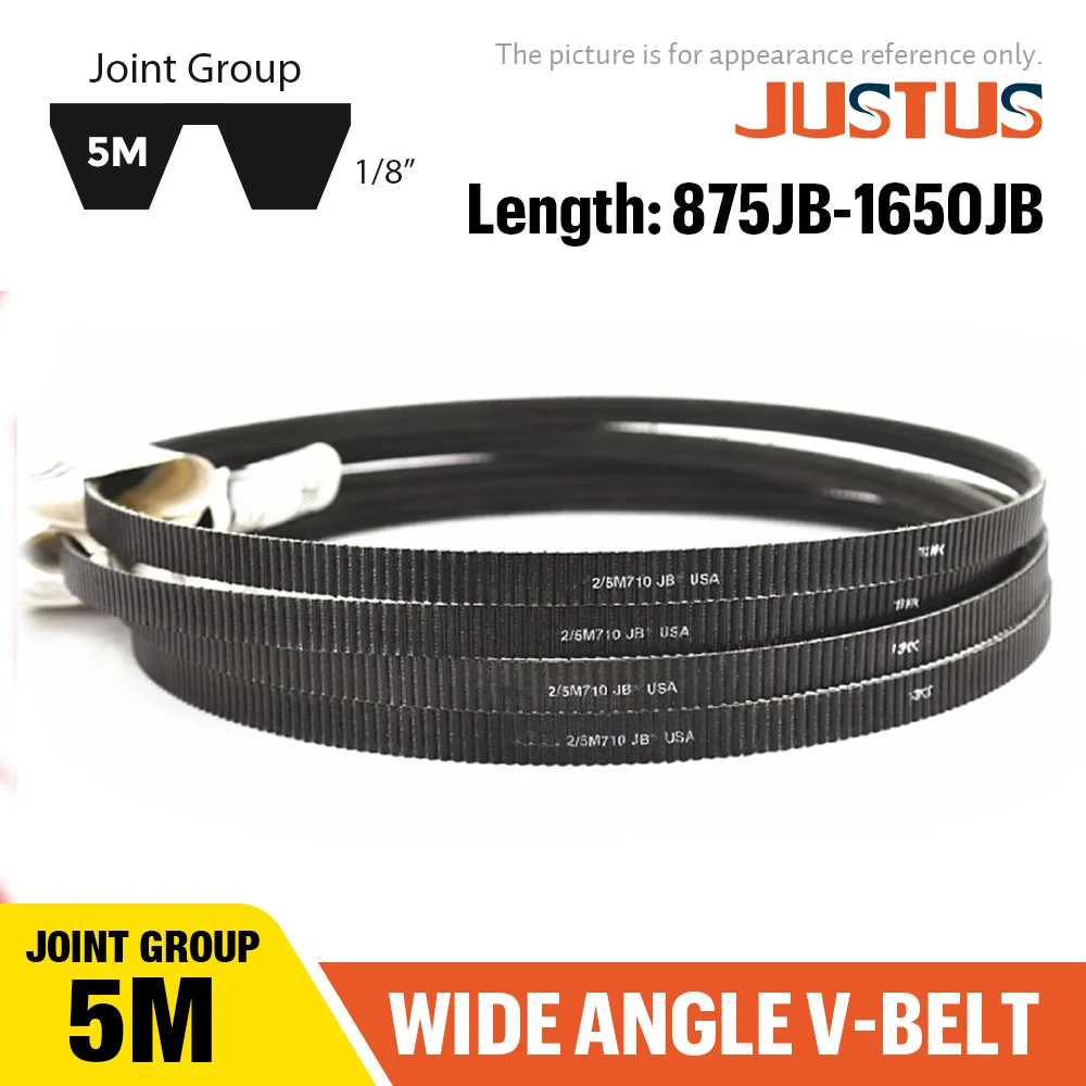 

USA-Wide angle V-belt Joint Group 2/5M 875JB to 3/5M 1650JB For Harbor Freight Lathe Drive Belt Transmission Triangle Belt