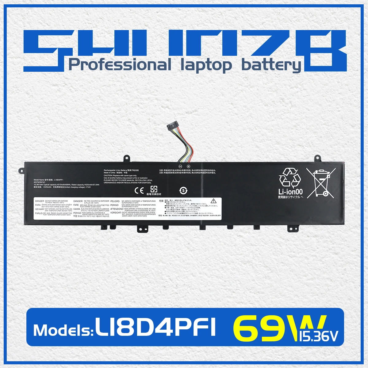 

SHUOZB L18M4PF1 Laptop Battery For Lenovo Yoga 9-15IMH5 C940-15IRH IdeaPad S740-15IRH Series L18D4PF1 5B10T83738 SB10W67267