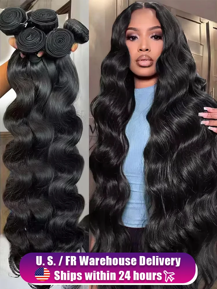 

16A Virgin Body Wave Bundles Human Hair 3 4 Bundle 38 40 Inch Brazilian 100% Unprocessed Wavy Wave Raw Hair Bundles Extensions