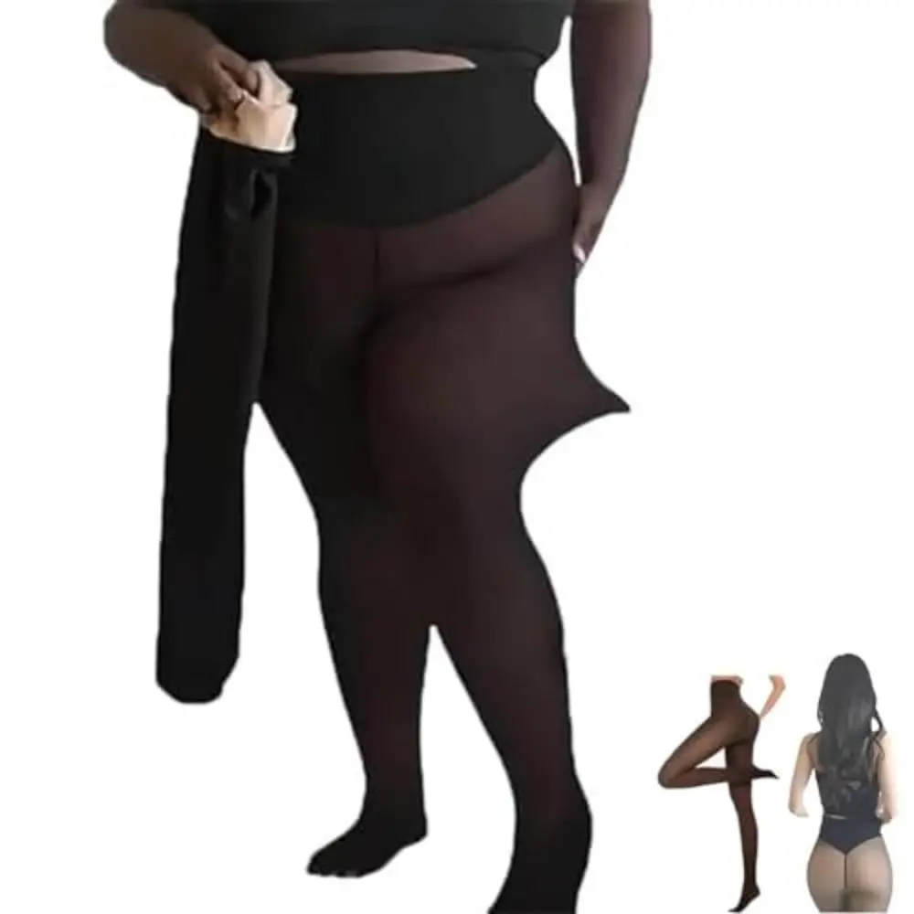 Compression Band Magic One-Seam Leggings One Seam Design Fleece Lined Shaping Leggings Snatch Waist Fleece Lined Leggings Women
