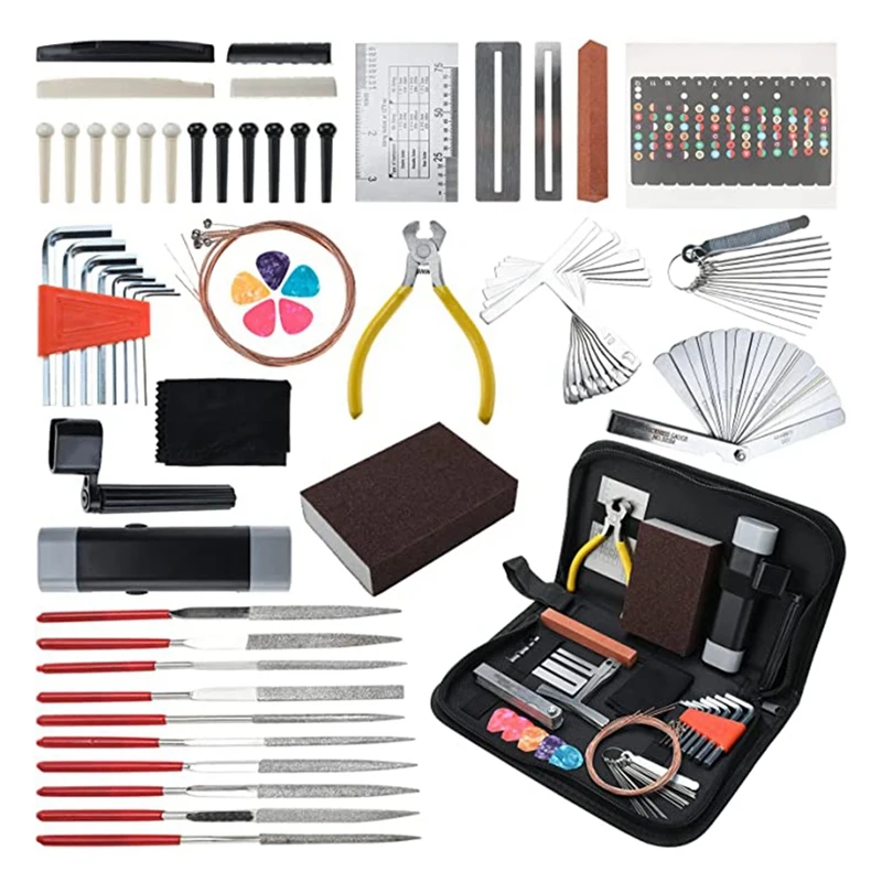 72PCS Guitar Repair And Maintenance Tools With Storage Bags, Metal+Plastic Gifts For Musicians And Beginners And Enthusiasts