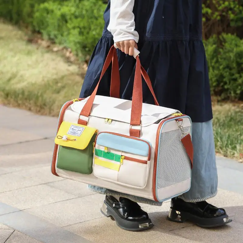 Pet Cat Bag Portable Pet Backpack Comfortable Breathable Large Capacity Single Shoulder/Handbag for Outdoor Travel Camping