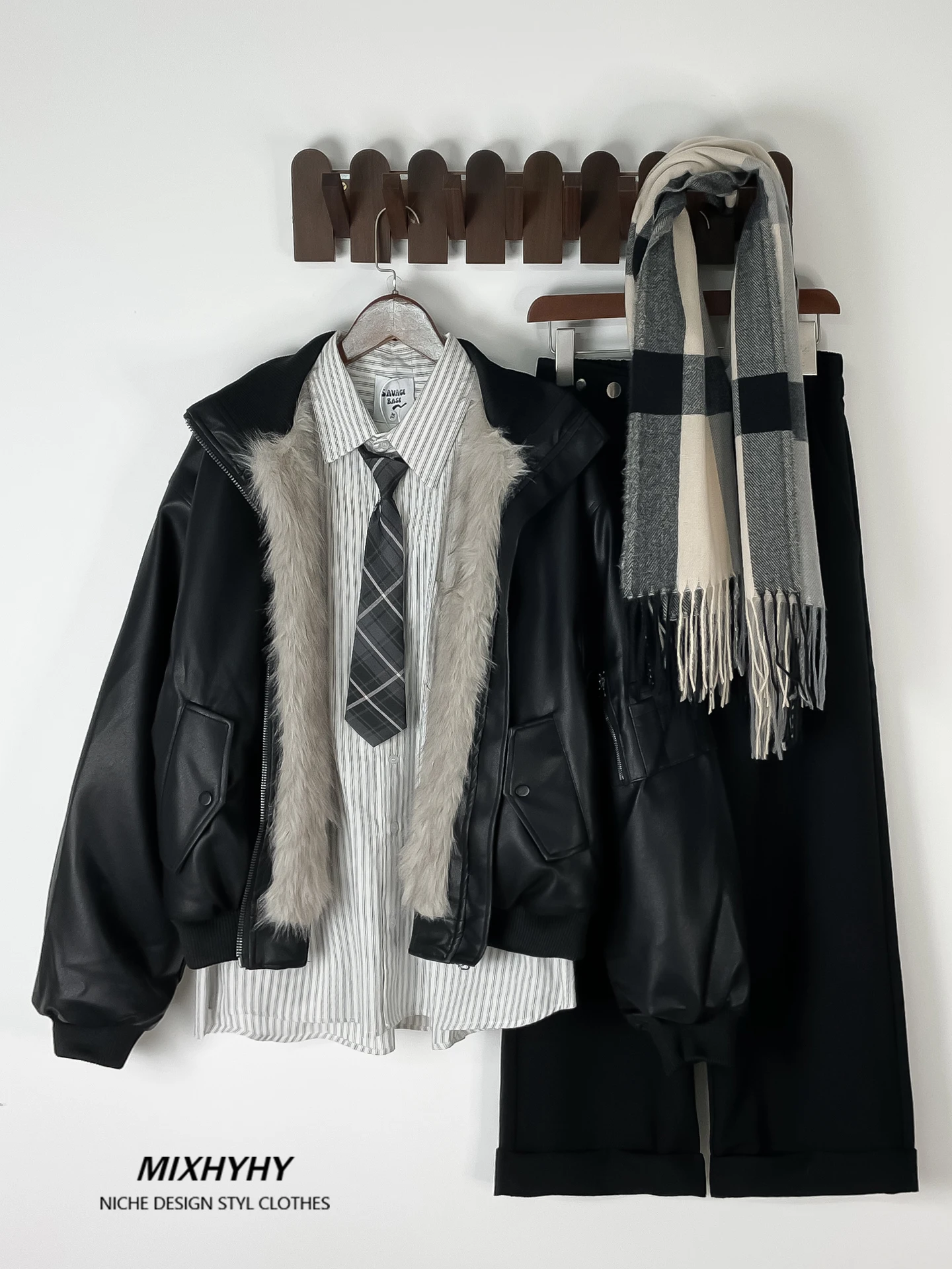 

MIXHYHY American Retro Pilot ort Cotton Jaet Men's Fce Lined Thi Warm Winter Coat Youth Casual Long Sve Hoodie