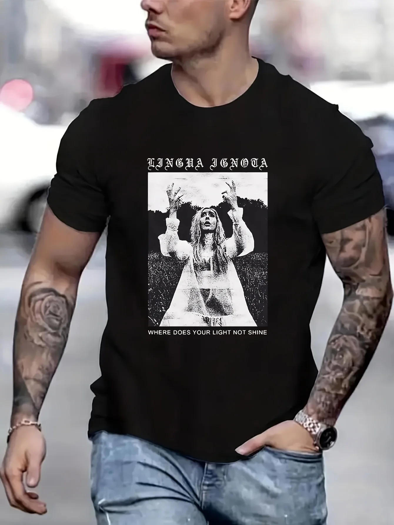 

Lingua Ignota Oversized T-Shirt Graphic T Shirts Men's Shirt Funny Man T-Shirts Funny Men's T-Shirt B5021403