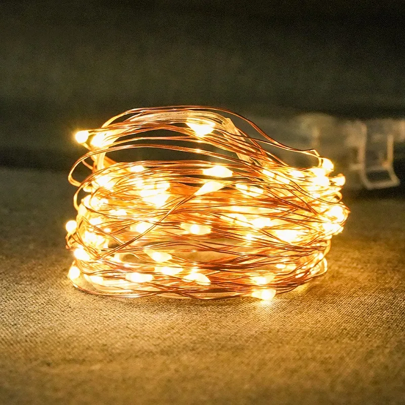 1Pack Fairy Light String Led Copper Wire String Light 10M Battery Powered for Bedroom Garden Party Wedding Decoration