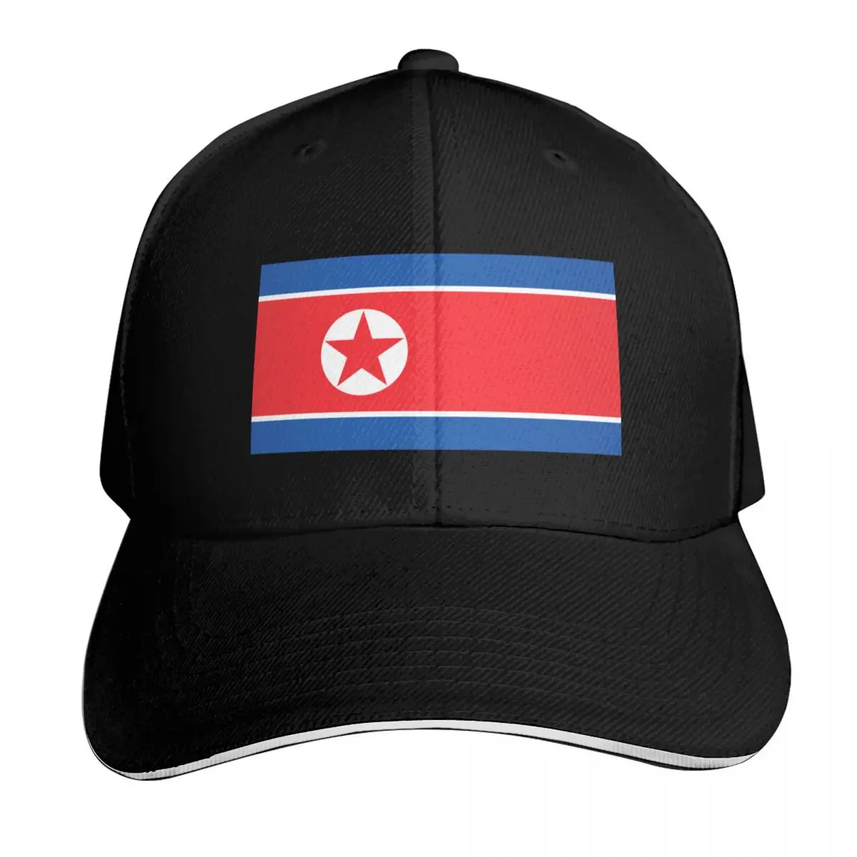 Flag of North Korea Baseball Cap Vintage Retro Embroidered Lightweight Packable Gift for Him Her