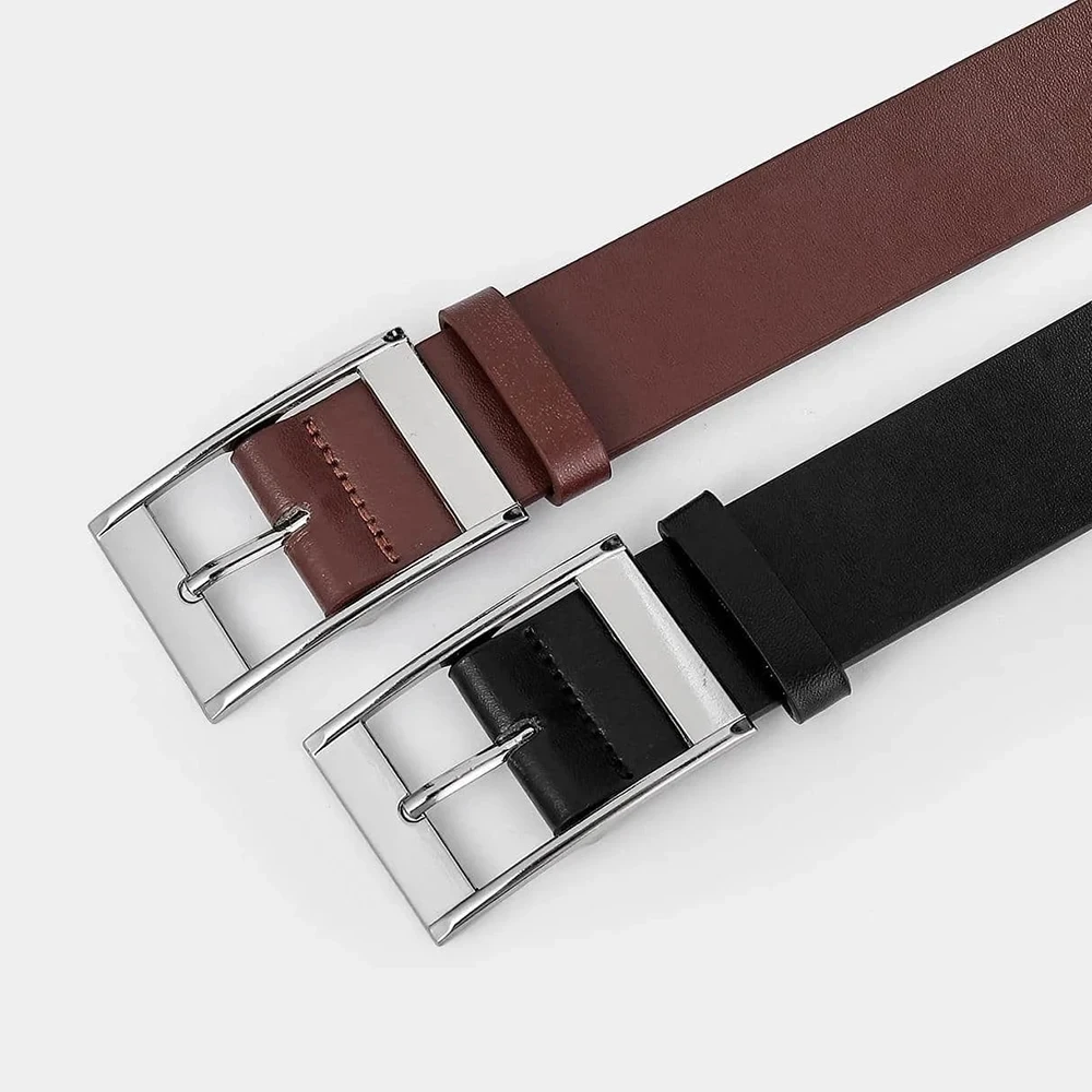 New Luxury PU Leather Metal Pin Buckle High Quality Famous Brand Designer Waist Strap Belts For Jeans Men Belt_maomaolike.com