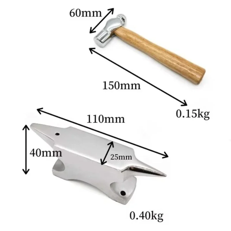 Jewelry Tool Making Head Mini Ball Hammer Mini Anvil Forming Metal Face Hammer Hand Tools