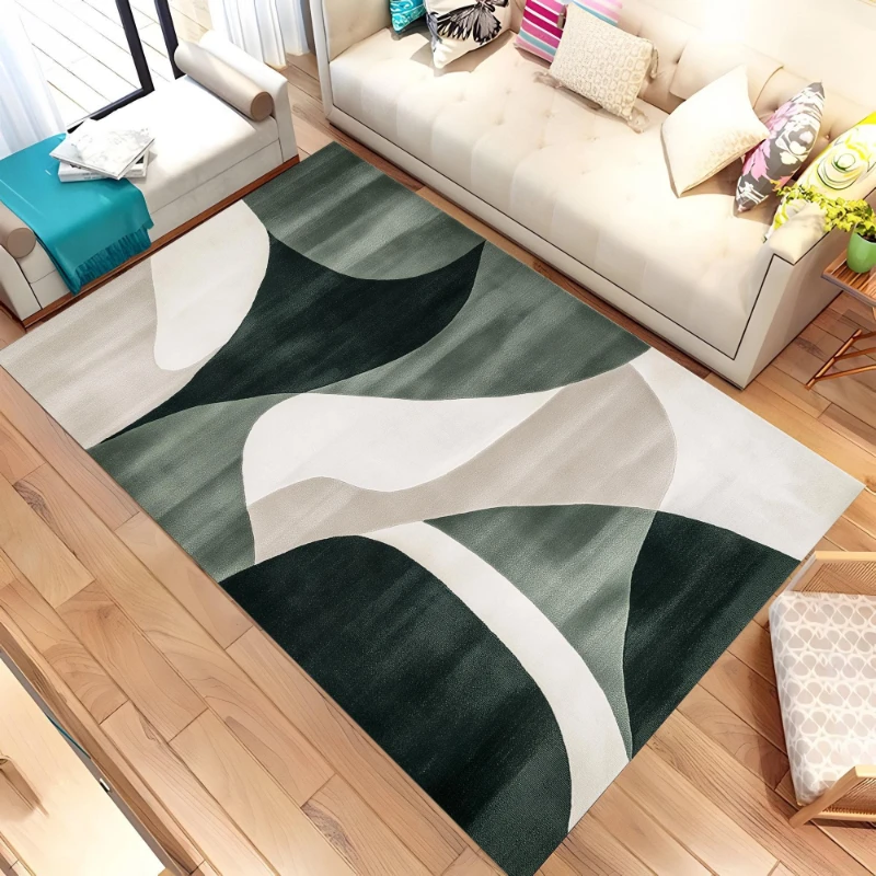 Modern Abstract Geometric Shapes print Rug,living room sofa rug,bedroom bedside rug,study room Door Mat,Washable Rug,Souvenir