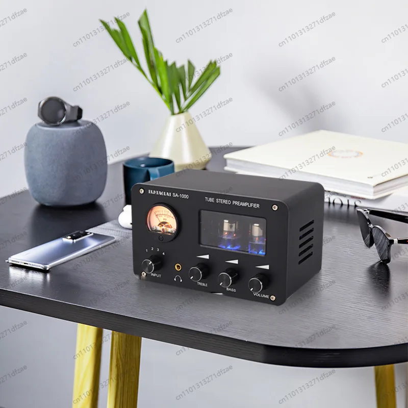 SA-1000 Tube Preamplifier HiFi Audio Amplifier 4in 2out Lossless Switching Electric Tube