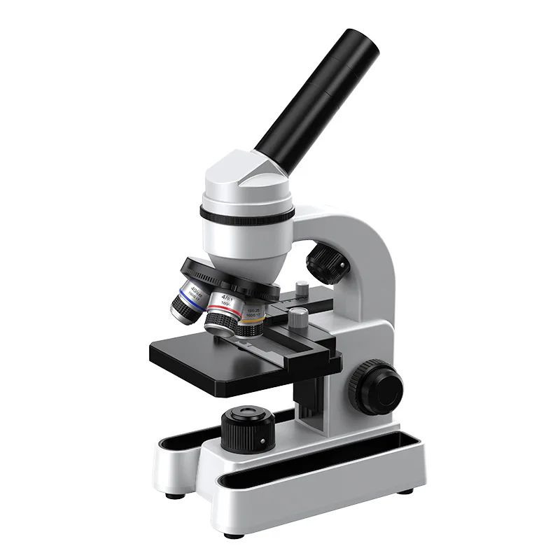 Single eye biological microscope 40-1600x experimental puzzle science popularization research