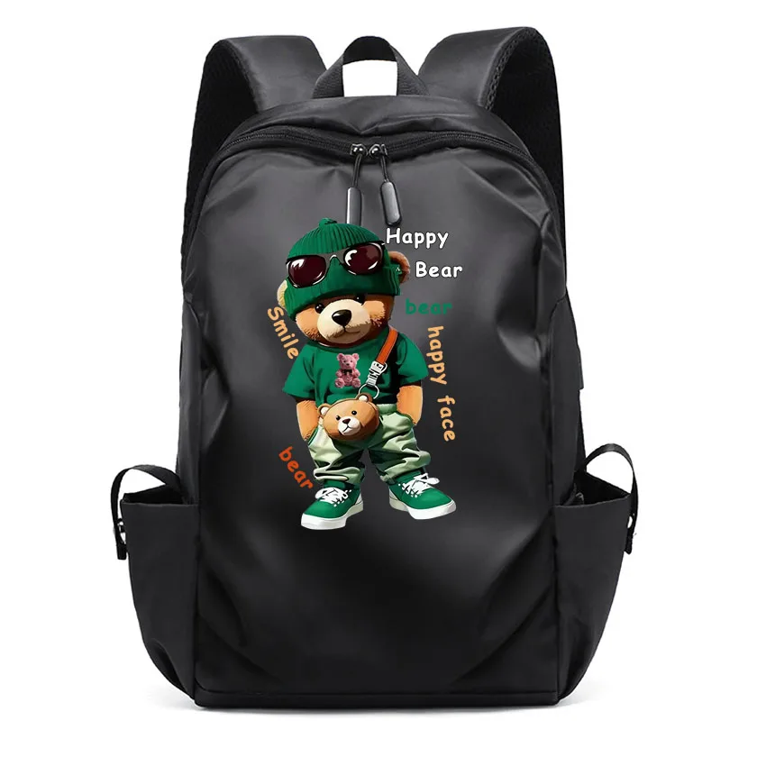 

Путешествия, женский и мужской рюкзак для ноутбука, рюкзак унисекс для пары, рюкзак унисекс, сумка для колледжа, повседневная идея с мультяшным принтом медведя, крутой рюкзак