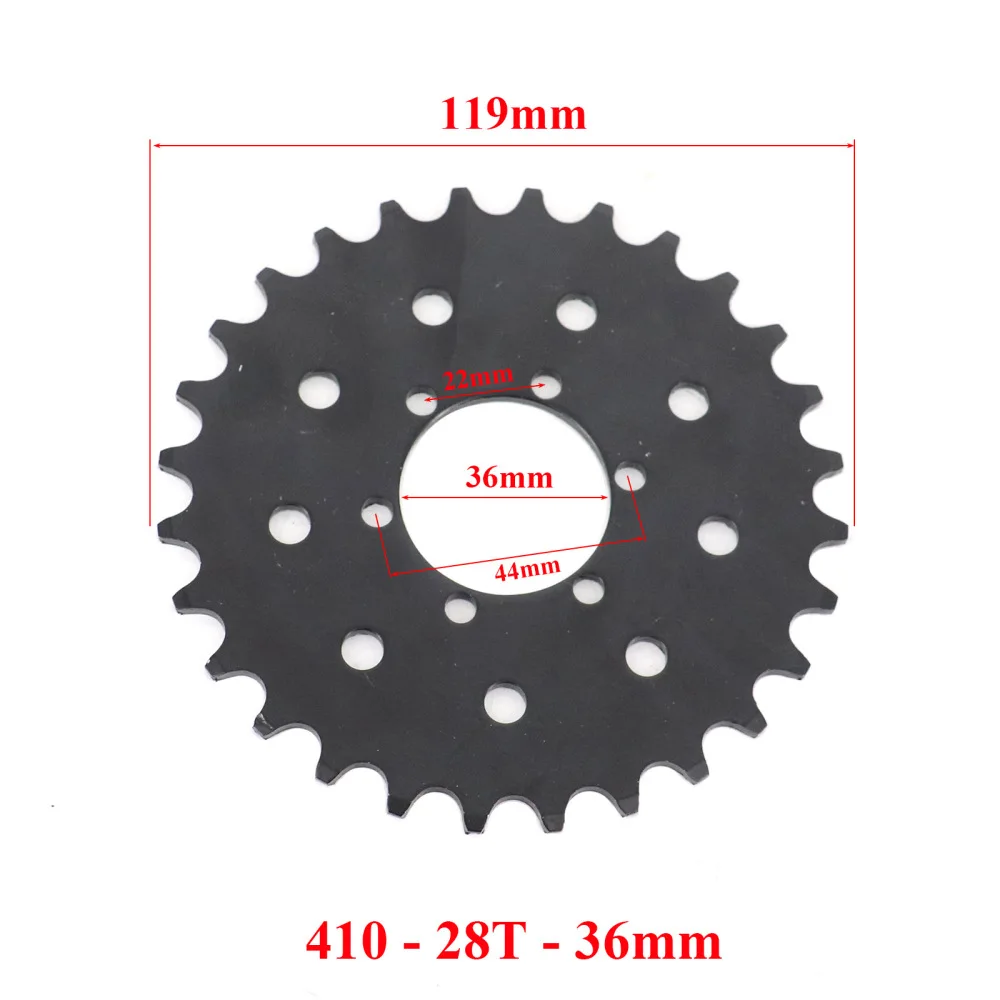 Mini Pocket Bike 410 Sprocket Gear Chain Ring Replacement 49CC Motorcycle Bicycle Transmission System Stable Riding Component