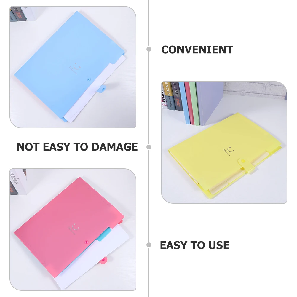 

10pcs 5 layer Plastic Accordion Document Storage Bag Folder Mixed Colors Office Supplies able File ganizer Home Travel