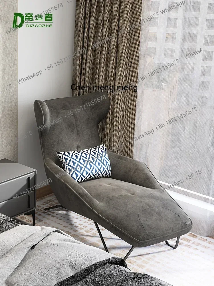 K182  Balcony Lunch Sofa Home Lunch Break Chair Faux Leather Leisure Villa Beauty Single Sofa