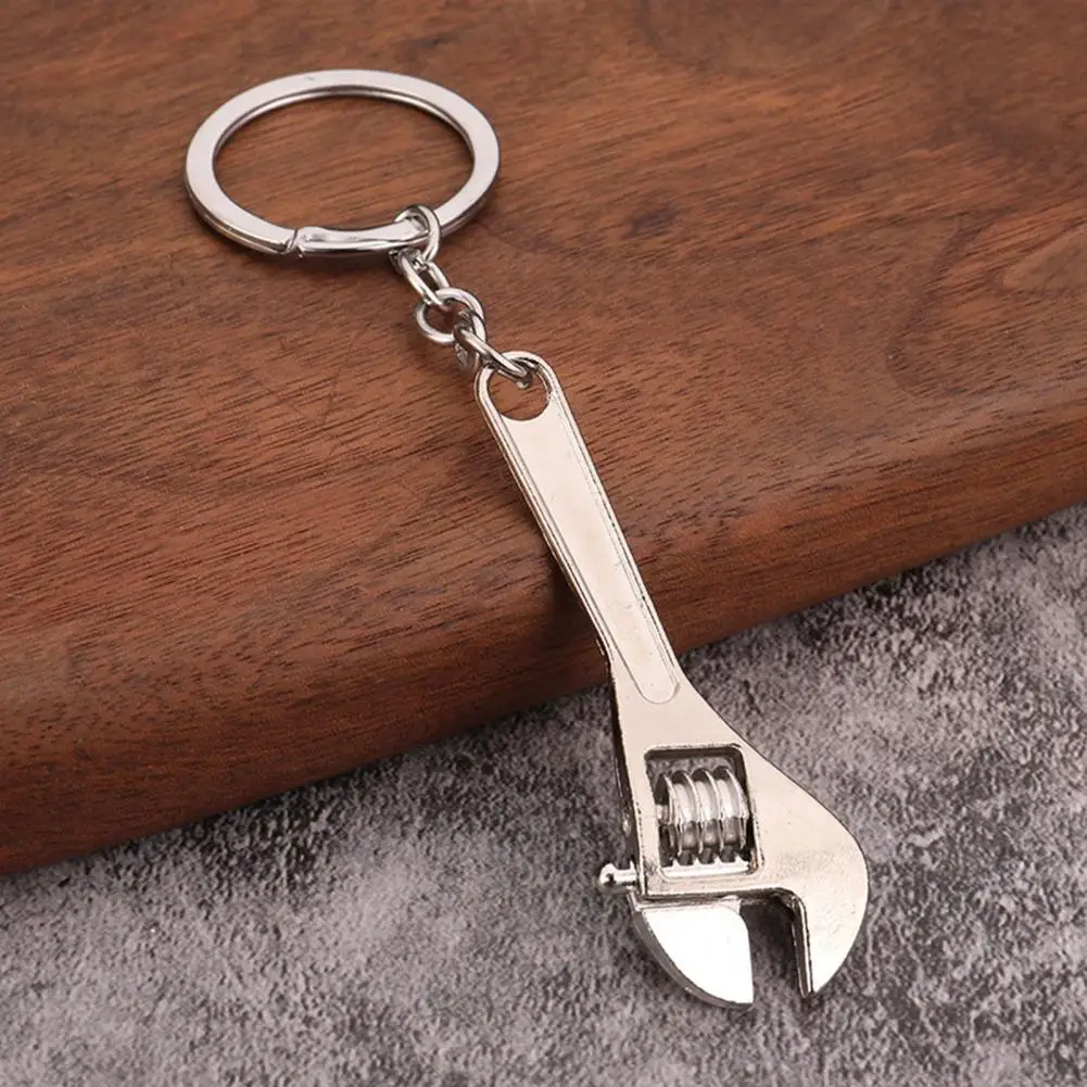 Mini Wrench Keychain Pendant Zinc Alloy Texture Wrench Charm Portable Key Chain Backpack Bag Accessory