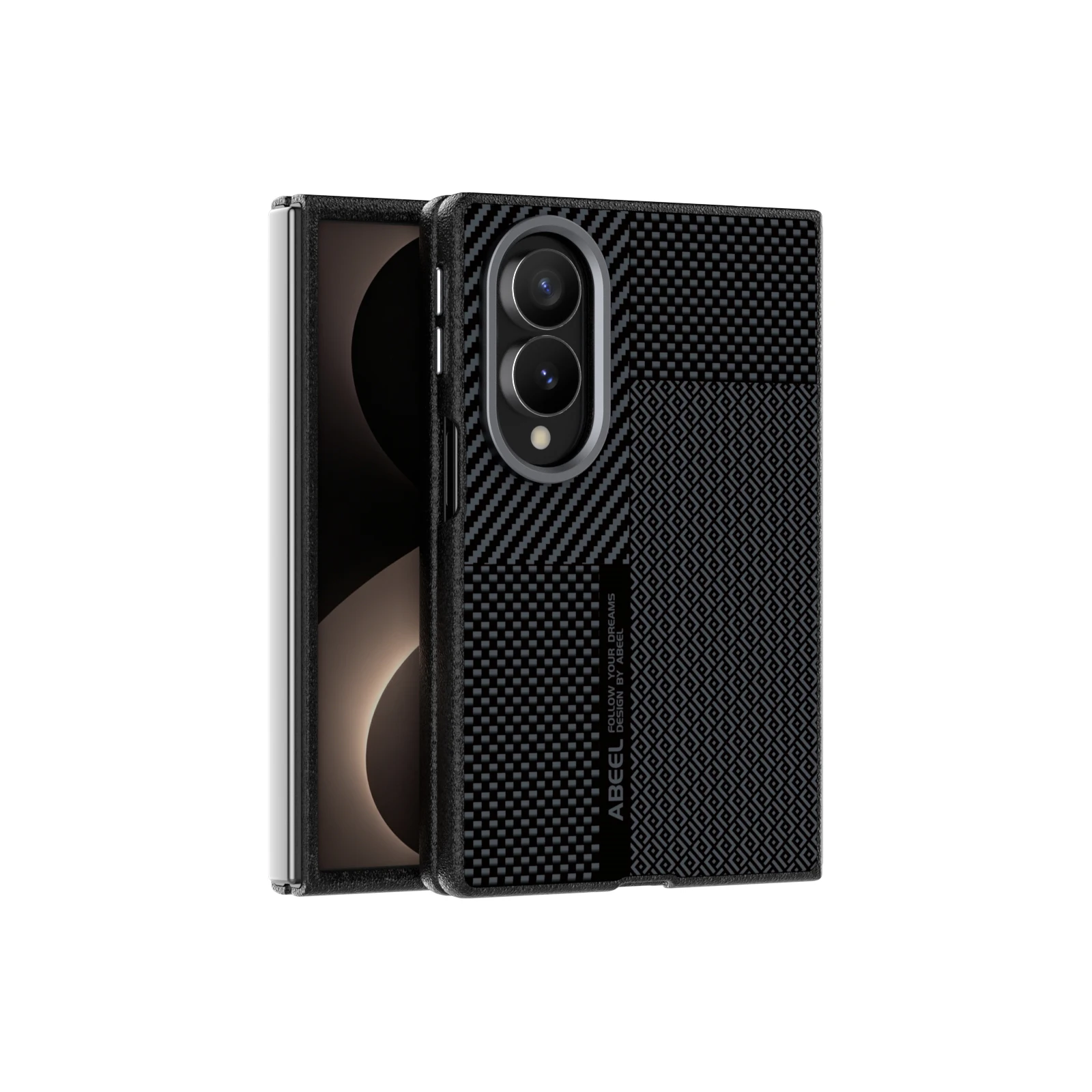 Carbon Fiber Pattern Business Magnetic Case for Samsung Galaxy Z Fold 8 Ultra 8 for Magsafe Wireless Charging Proetct Back Cover