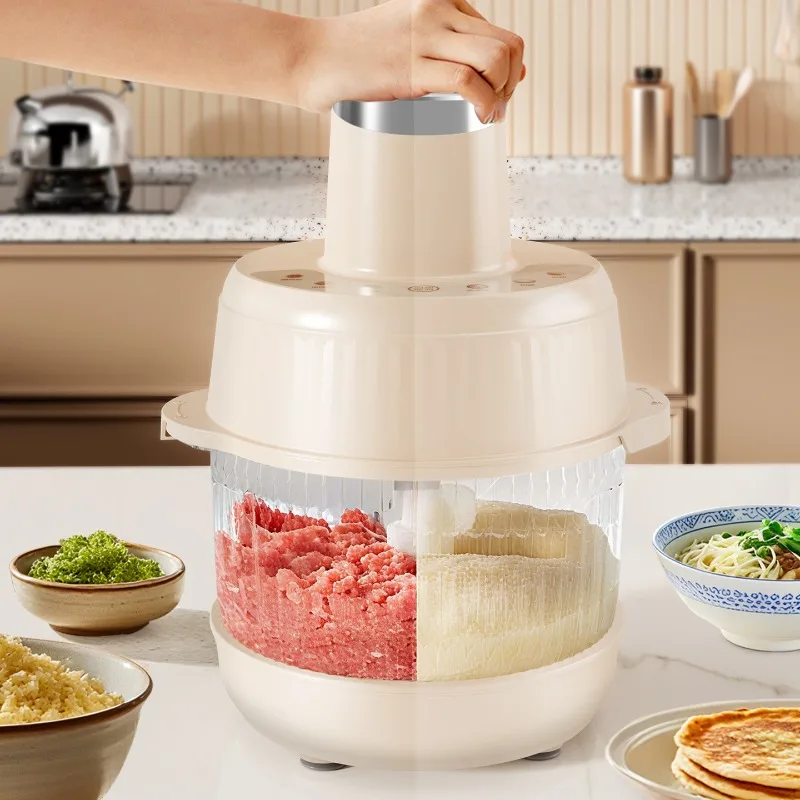 Automatic Meat Grinder, Multifunctional Electric Food Processor for Home Meat Mincing and Dough Mixing