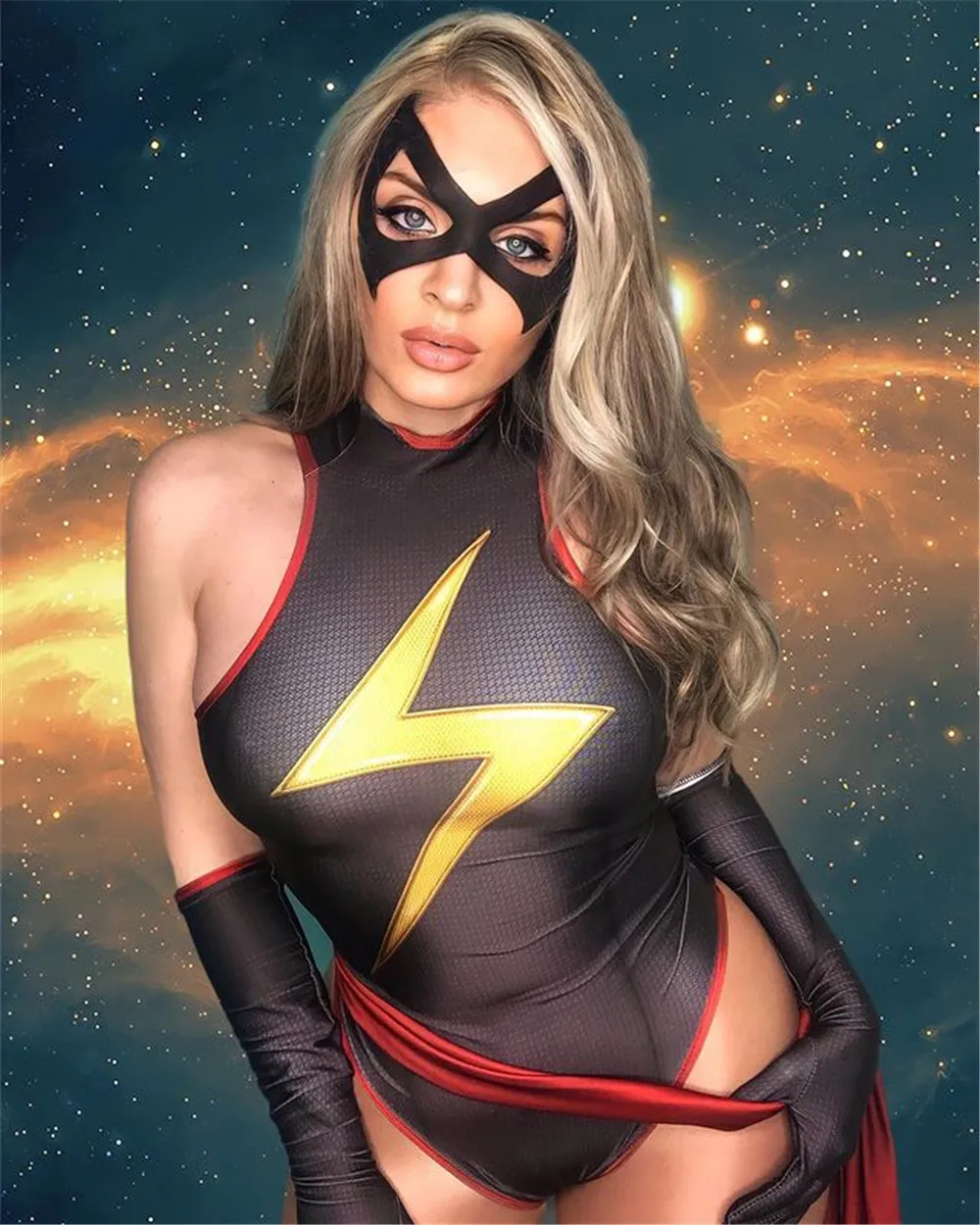 

Halloween Adults Female Kamala Khan Cosplay Costumes Superhero Zentai Suit Bodysuit Woman Party Jumpsuits