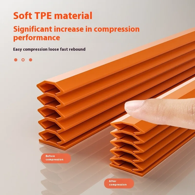 

1pc 6M/236.22in Adjustable Sealing Strip Self-adhesive Insulation Soundproof Door Window Gap Weather Stripping Multi-layer Seal