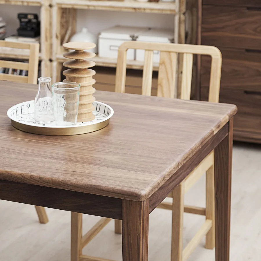 LTT solid wood home dining table Nordic modern rectangular simple small apartment desk