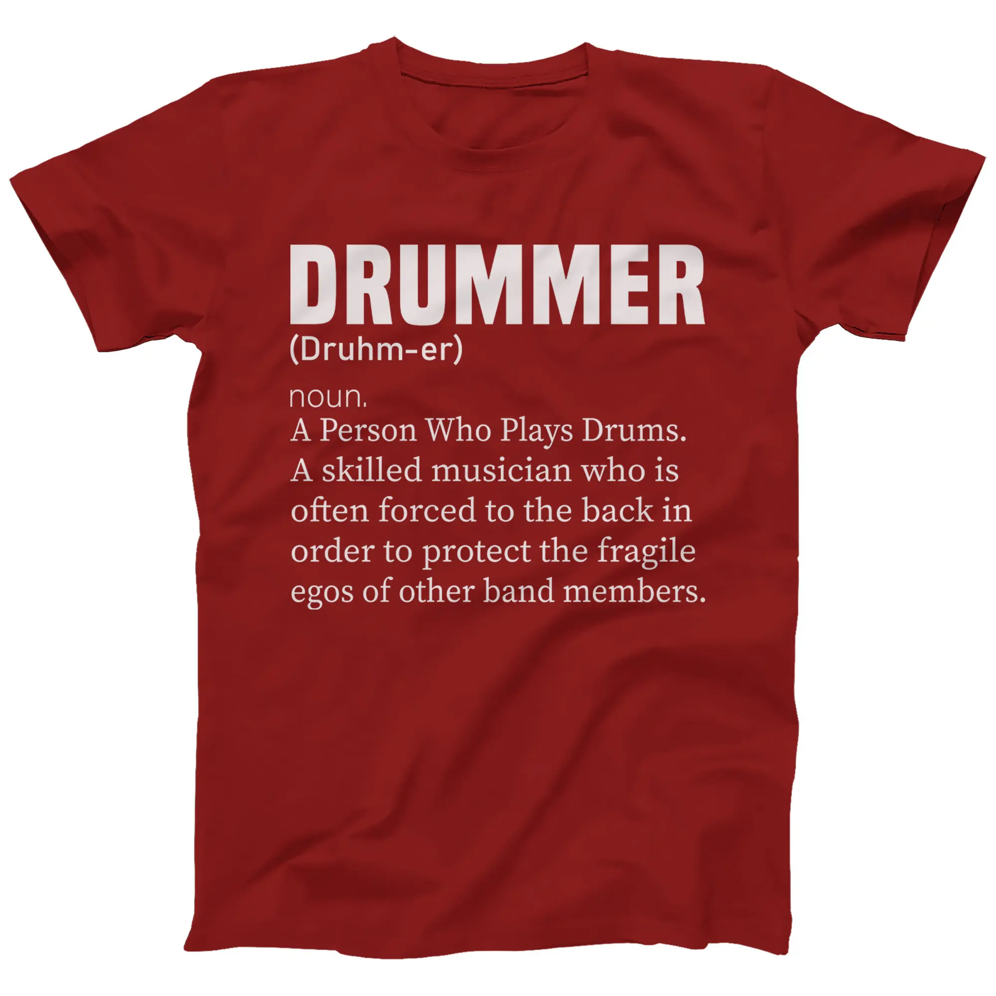 Men's Summer Casual T-shirt, Simple and Comfortable Drummer Definition T-Shirt: Funny Musician Gift Fashion Trend
