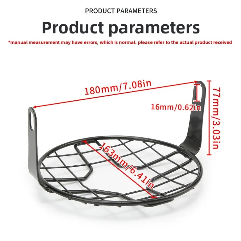 5.75in Universal Vintage Motorcycle Headlight Guard, Retro Grille Headlight Cover, Universal CG125 Front Headlight Mesh Cover