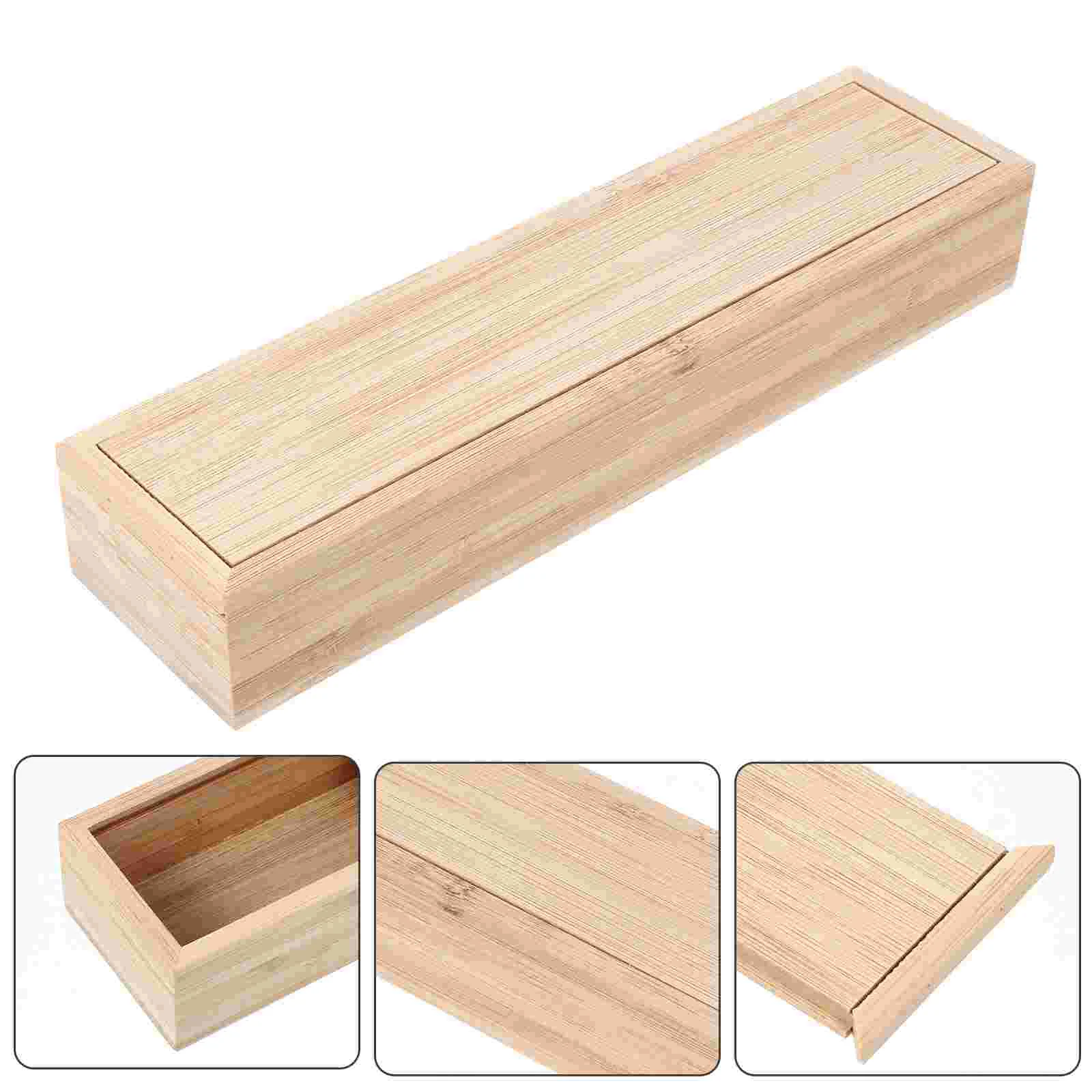 

Bamboo Rectangular Meal Boxes - Tableware Container Cucharas Utility Kitchen Gadget Chopsticks Holder Small Tools