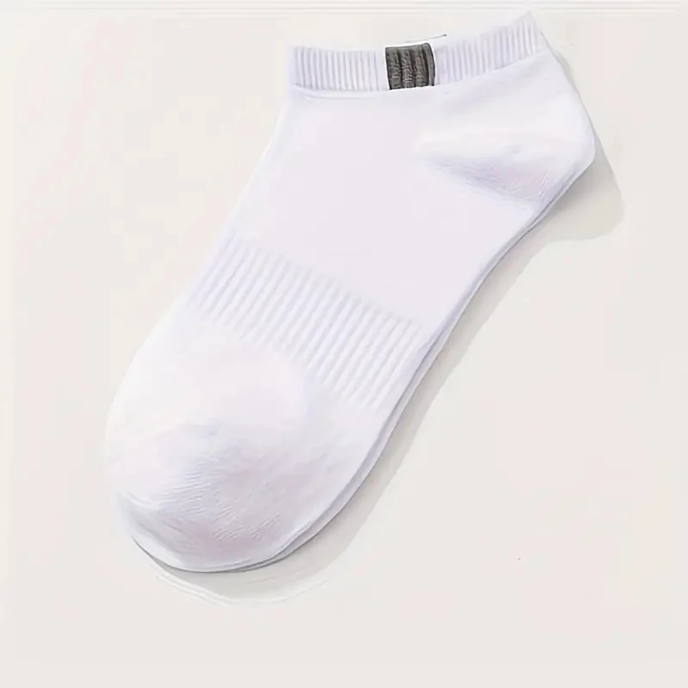 5 Pairs Men Low Ankle Socks Fashionable Trendy Simple Versatile Socks Comfortable Antibacterial Quick Drying Breathable Socks