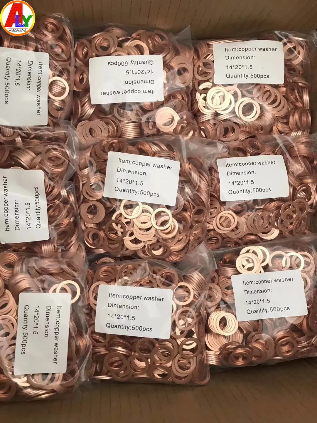 100PCS Injector Nozzle Copper Washer Gaskets Thickness 2mm Inner Diameter 7-18mm